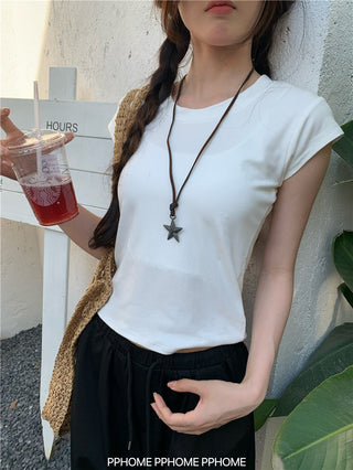 retro flounced sleeve top