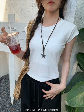 retro flounced sleeve top