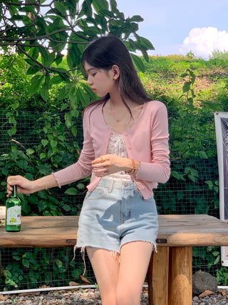 navel ruffle sun shirt