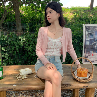 navel ruffle sun shirt