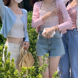 navel ruffle sun shirt