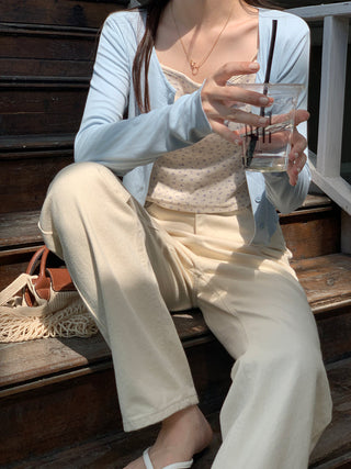 navel ruffle sun shirt