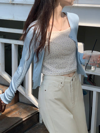 navel ruffle sun shirt