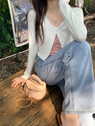 navel ruffle sun shirt