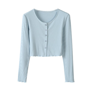 navel ruffle sun shirt