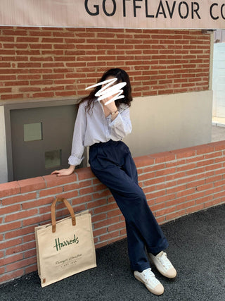 striped cream shirt top