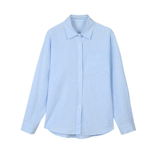 striped cream shirt top