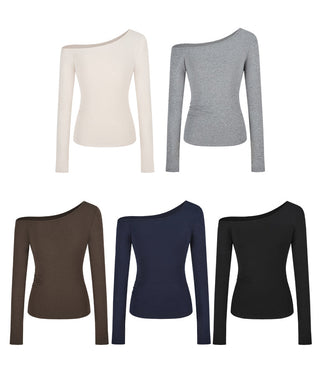 irregular shoulder autumn tee