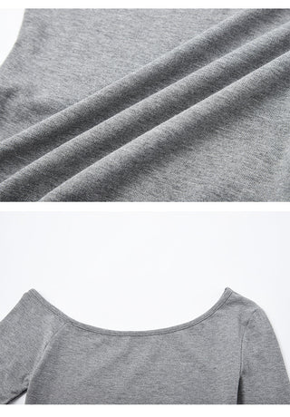 irregular shoulder autumn tee