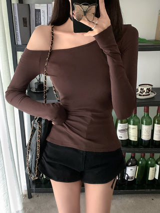 irregular shoulder autumn tee