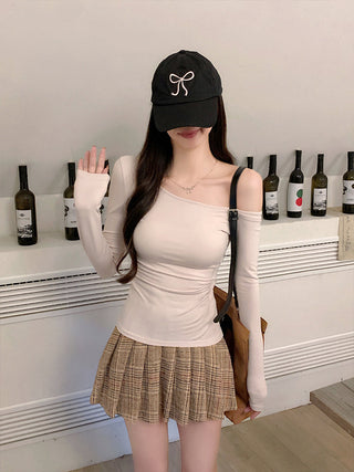 irregular shoulder autumn tee