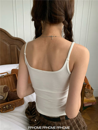 striped U-neck camisole