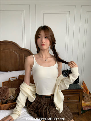 striped U-neck camisole