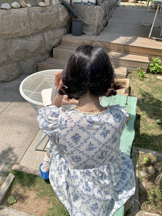 pleated lace-up doll dress