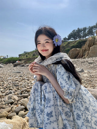 pleated lace-up doll dress