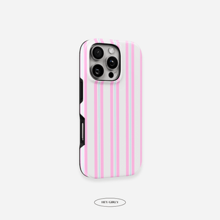 Pink and Blue Striped iPhone Case