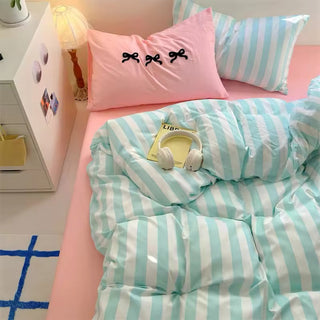 Blue Plaid Bedding Set