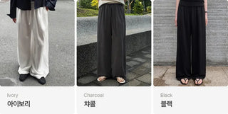 Light-fit elastic waist pants
