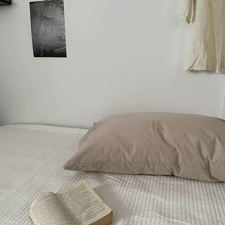 Retro Striped Cotton Pillowcase