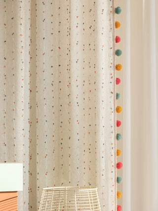 Boho Pom Pom Curtains