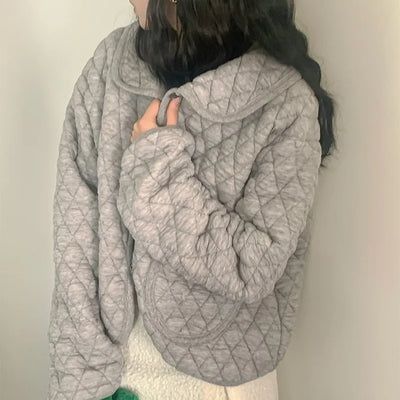 Quilted Collar Hoodie