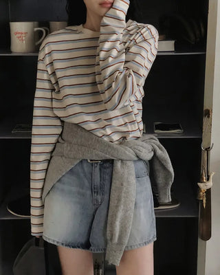 3.5-length cotton shorts