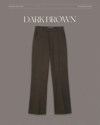 Warm fleece-lined semi-bootcut slacks