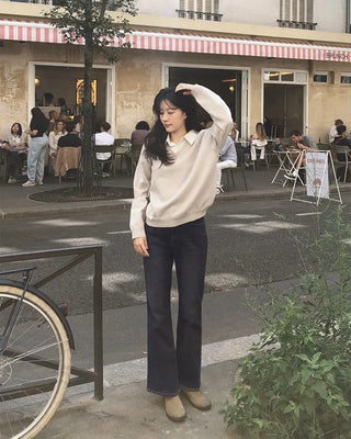 Shirt-layered knit