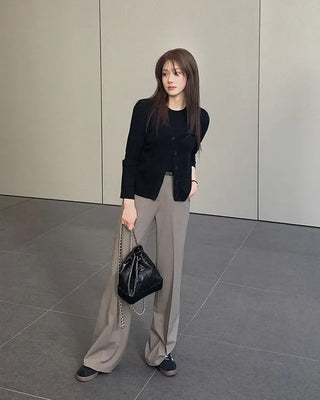 Semi-bootcut slacks