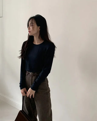 (9 colors) Slim Soft Rib T-Shirt