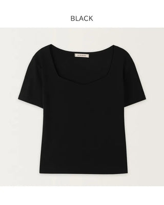 Square neck T-shirt