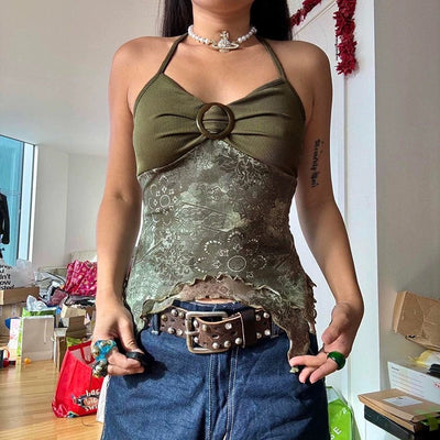 Cottagecore Vintage Halter Top