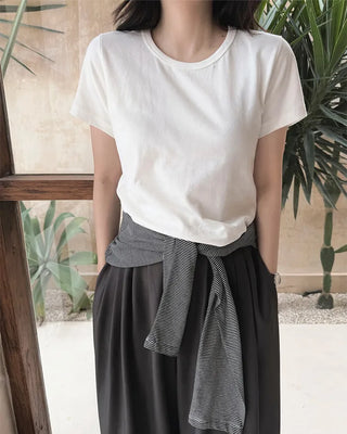 (7 colors) Basic short-sleeved T-shirt