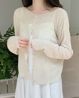 Slim Linen Cardigan - 4 Colors