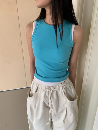 Colored ribbed basic tank top, spandex mango tank top, summer sleeveless t-shirt