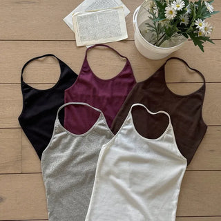 Halter layered modal tank top inner sleeveless basic sleeveless t-shirt