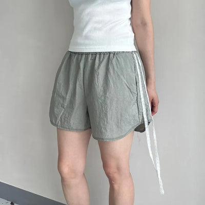 Lace Track Shorts Nylon Line Shorts
