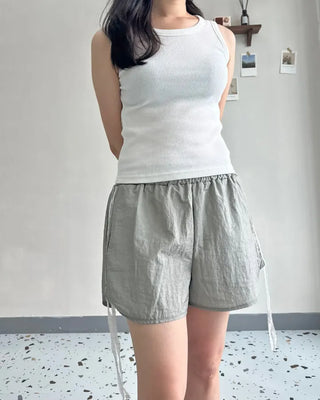 Lace Track Shorts Nylon Line Shorts