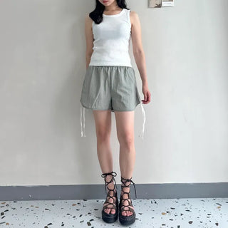 Lace Track Shorts Nylon Line Shorts