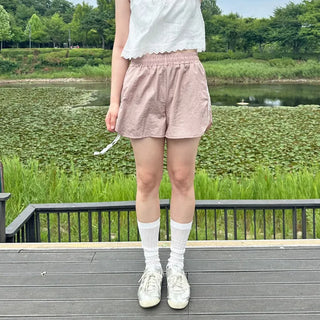 Lace Track Shorts Nylon Line Shorts