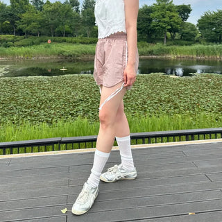 Lace Track Shorts Nylon Line Shorts