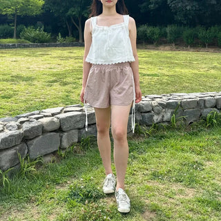 Lace Track Shorts Nylon Line Shorts