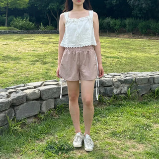 Lace Track Shorts Nylon Line Shorts