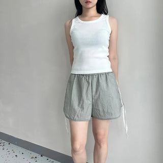Lace Track Shorts Nylon Line Shorts
