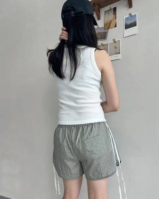 Lace Track Shorts Nylon Line Shorts