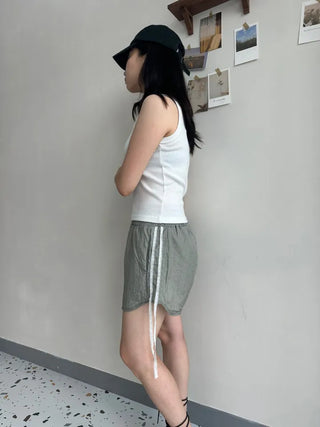 Lace Track Shorts Nylon Line Shorts