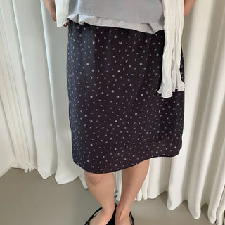 Chiffon floral miniskirt, small flower skirt