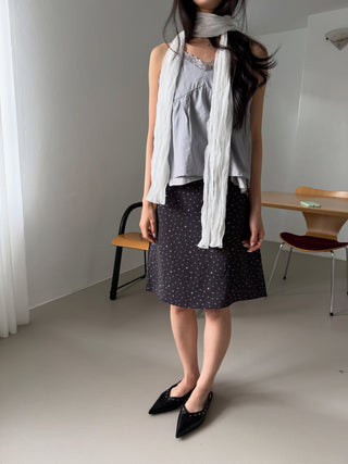 Chiffon floral miniskirt, small flower skirt