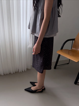 Chiffon floral miniskirt, small flower skirt