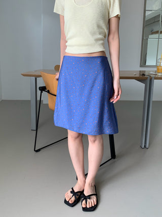 Chiffon floral miniskirt, small flower skirt